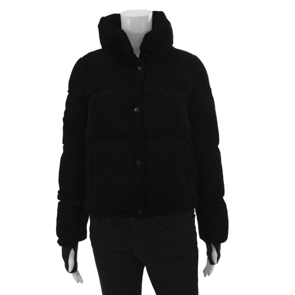SAM New York Women Puffer Jacket Black Polyester Long Sleeve Size S